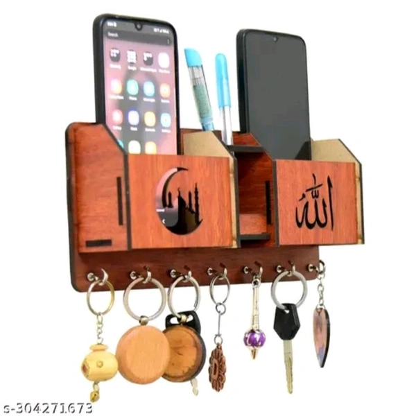 Mobile Holder With Key Hanger - Rusty Nail, Free Size