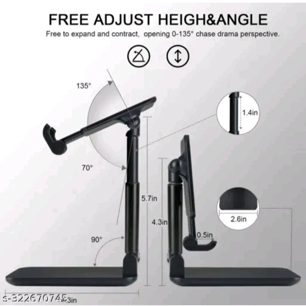Portable Mobile Holder - Black, Free Size