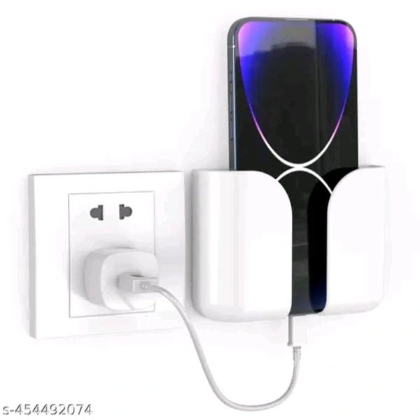 Mobile Holder Wall  - White, Free Size