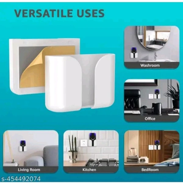Mobile Holder Wall  - White, Free Size