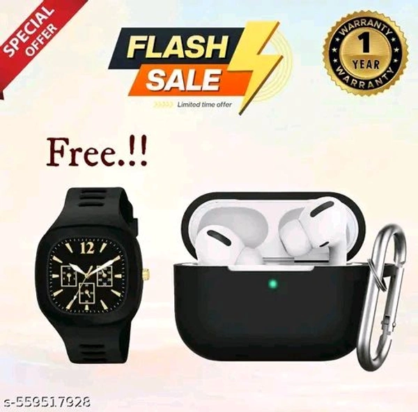 TWS Bluetooth Earbuds With Free Watch