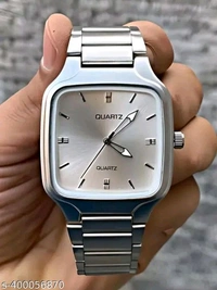 QUARTZ PREMIUM WATCH SILVER - Silver, Free Size