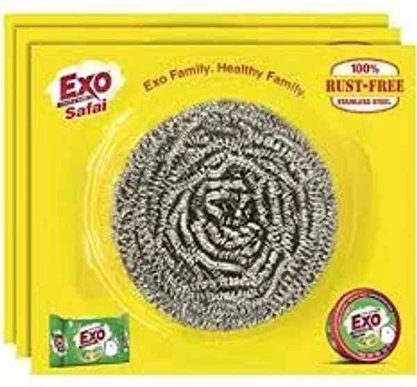 Exo ANTI BACTERIAL ROUND BAR 500 G (PACK OF 2) WITH FREE STEEL ...