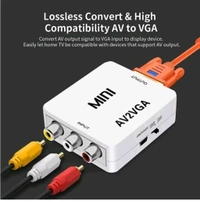 TERABYTE TV-out Cable MINI AV2VG UP SCALER 1080P HD VIDEO CONVERTER (White, For TV)