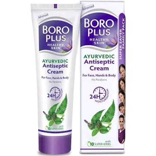 BoroPlus Ayurvedic Antiseptic Cream for Face, Hands & Body | Free from Parabens, Silicones & Animal Products | Enriched with 10 Super Herbs