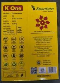 K-One A4 Size paper for 70 GSM 1 Rim(500 Sheets)