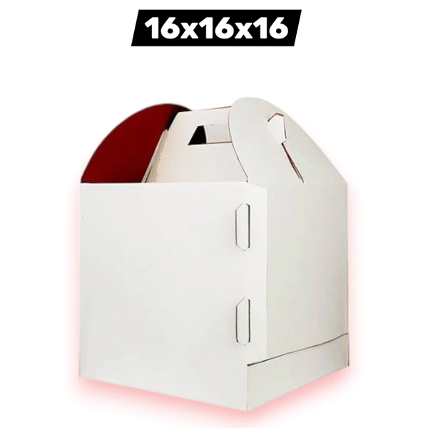 The Baking Curv Tall Tier Cake Box 16x16x16 Inches – Jumbo Sturdy Box for Tall, Tiered & Designer Cakes - 16x16x16