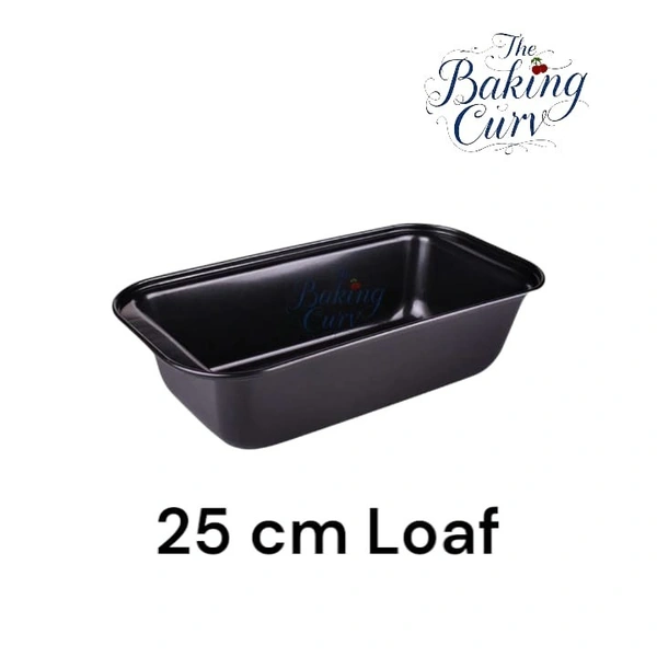 The Baking Curv 25 cm Non-Stick Bread Loaf Tin – Ideal for Baking Cakes, Breads  - 20 Cm