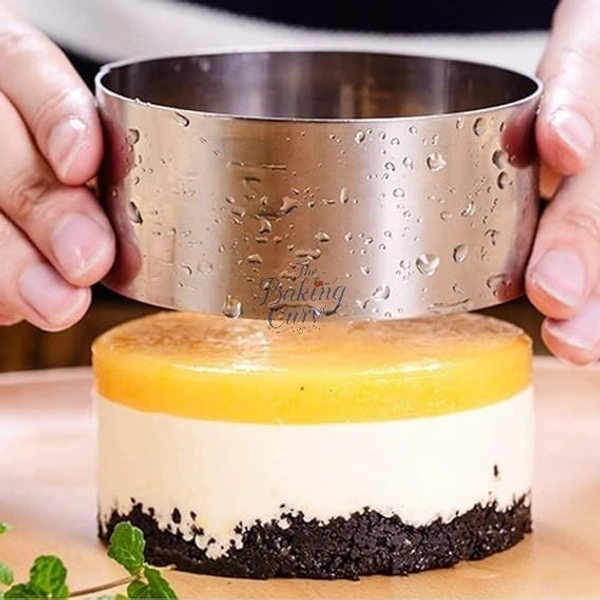 The Baking Curv Stainless Steel 3-Inch Cake Ring – Ideal for Cheesecakes & Desserts