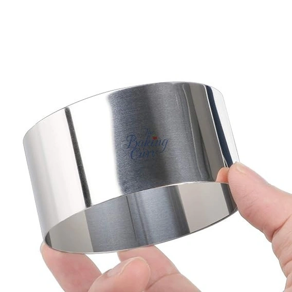The Baking Curv Stainless Steel 3-Inch Cake Ring – Ideal for Cheesecakes & Desserts
