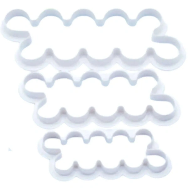 3 Pcs Rose Fondant Biscuit Cookie Plunger Cutter 