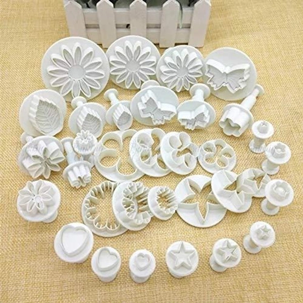 The Baking Curv 46 Pcs Fondant Cookie Sugar Craft Decorating Plunger Flowers Modelling DIY Cutters Moulds
