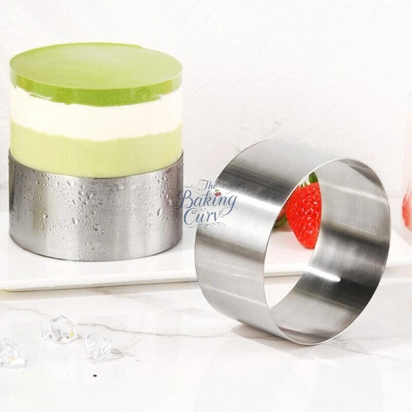 The Baking Curv 4 Inch Round Cake Ring – Stainless Steel Cheesecake and Dessert Mold