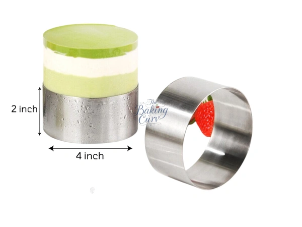 The Baking Curv 4 Inch Round Cake Ring – Stainless Steel Cheesecake and Dessert Mold