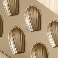 The Baking Curv 6 Cavity Madeleine Muffin Cake Mould Tray – Non-Stick Baking Pan