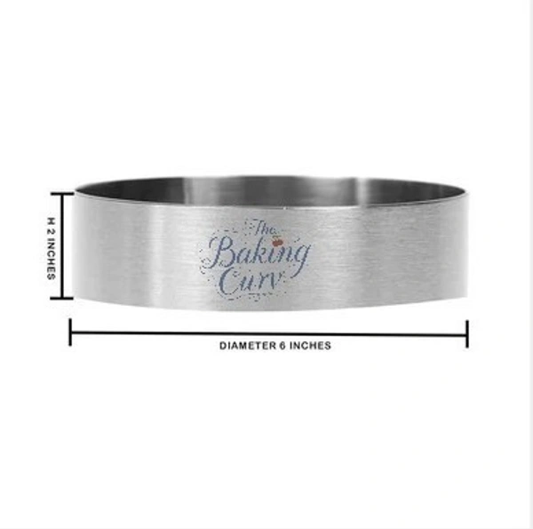 The Baking Curv 6x2 Inch Round Cake Ring – Stainless Steel Cheesecake and Dessert Mold
