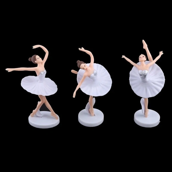 The Baking Curv White Ballerina Cake Topper – Ballet Dancer Theme Decoration for Girls’ Birthday Cakes