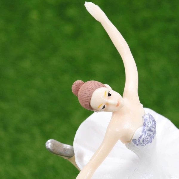 The Baking Curv White Ballerina Cake Topper – Ballet Dancer Theme Decoration for Girls’ Birthday Cakes