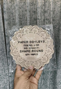 The Baking Curv Paper Doilies | Round Placemats | Decorative Accessories | Disposable Paper Mats Silver Round (Pack of 100) - 4.5 Inch