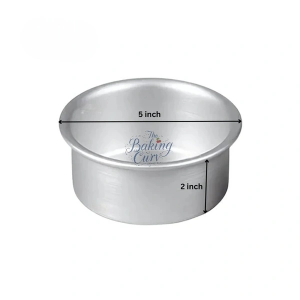 The Baking Curv 5x2 Inch Round Aluminium Cake Mould – Rust-Free Bakeware for Oven Use & Even Baking