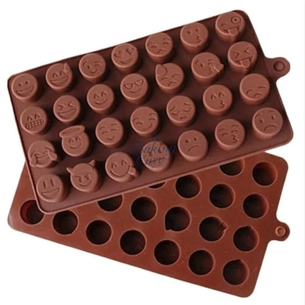 The Baking Curv Emoji Shape Silicone Mould – Non-Stick Tray for Chocolate, Candy, Jelly & Fun Baking Projects
