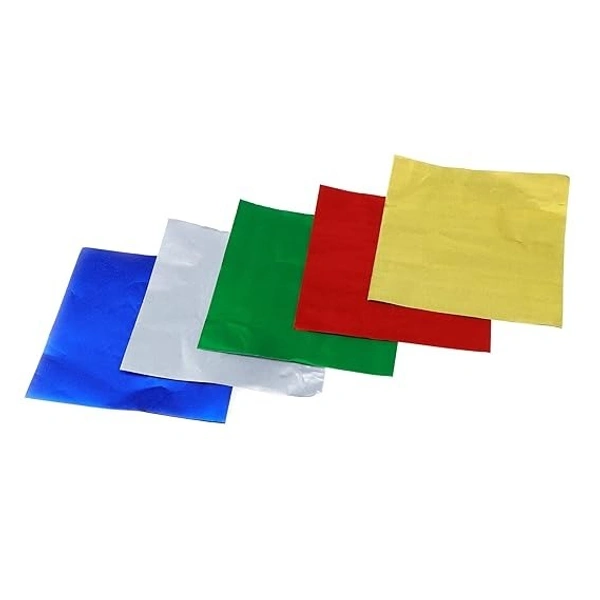 The Baking Curv Multi-Colour Foil Wrappers – Chocolate & Candy Wrapping Sheets for Gifting & Packaging Cut foil (Pack of 200)