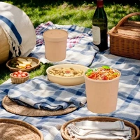 Round Long Paper Tub for Food Packaging – Disposable, Greaseproof, Eco-Friendly | The Baking Curv - Pack Of 25