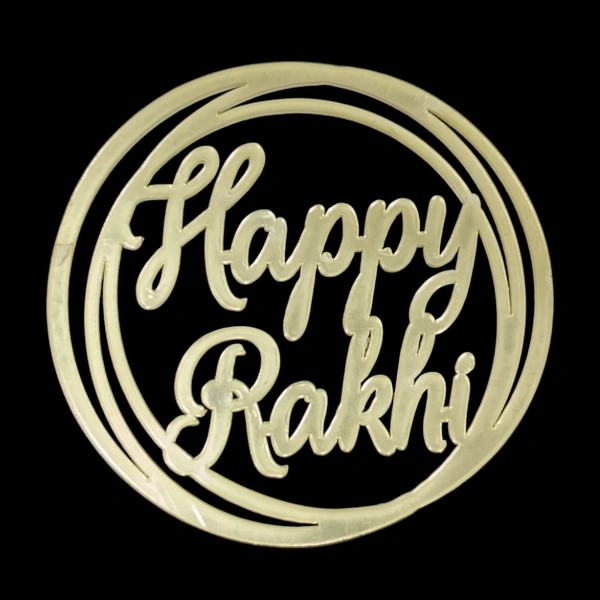 The Baking Curv Happy Raksha Bandhan Cake Topper – Acrylic Rakhi Theme Cutout for Festive Cake Decoration (Pack Of 5)