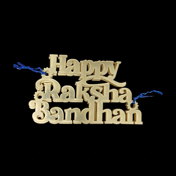The Baking Curv Happy Raksha Bandhan Cake Topper – Acrylic Rakhi Theme Cutout for Festive Cake Decoration (Pack Of 5)