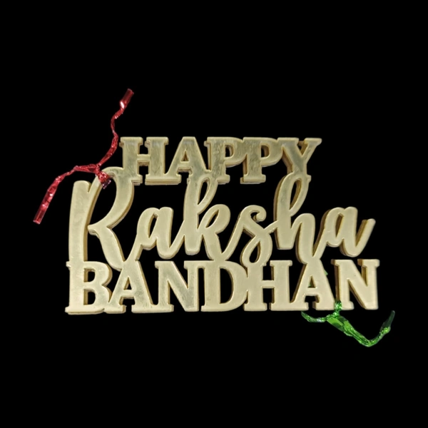 The Baking Curv Happy Raksha Bandhan Cake Topper – Acrylic Rakhi Theme Cutout for Festive Cake Decoration (Pack Of 5)