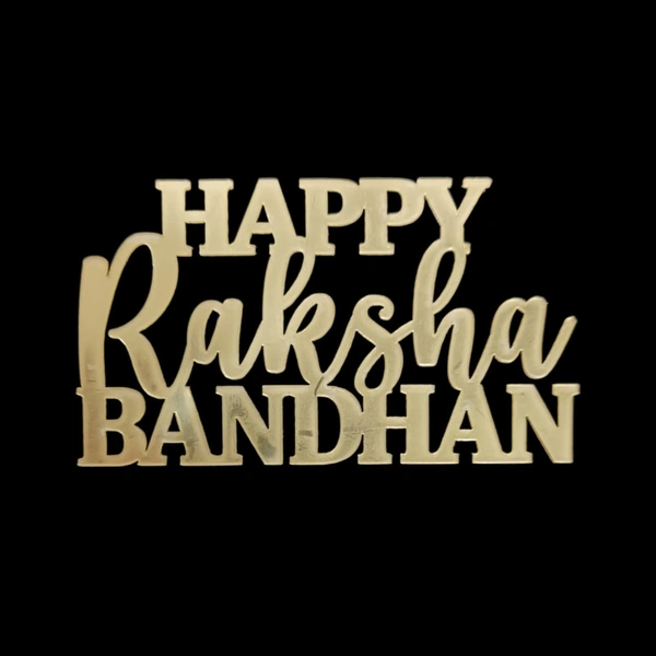 The Baking Curv Happy Raksha Bandhan Cake Topper – Acrylic Rakhi Theme Cutout for Festive Cake Decoration (Pack Of 5)