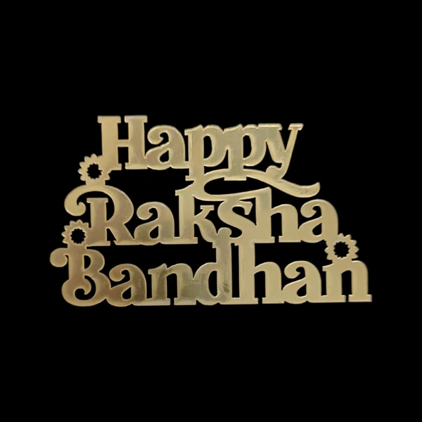 The Baking Curv Happy Raksha Bandhan Cake Topper – Acrylic Rakhi Theme Cutout for Festive Cake Decoration (Pack Of 5)