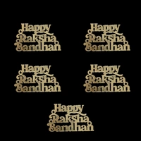The Baking Curv Happy Raksha Bandhan Cake Topper – Acrylic Rakhi Theme Cutout for Festive Cake Decoration (Pack Of 5)