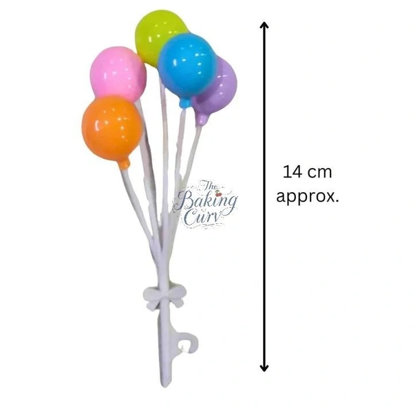 "Plastic Balloon Cake Topper – Colorful Party Decoration for Cakes & Cupcakes"