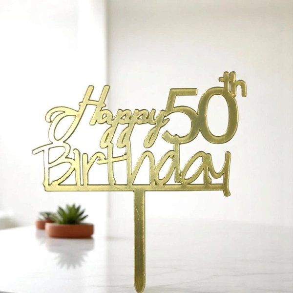 Happy 50th Birthday Cake Topper