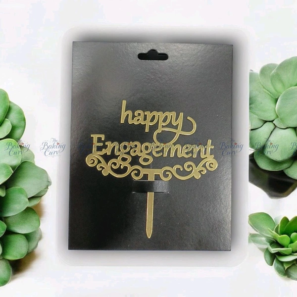 Happy Engagement Cake Topper