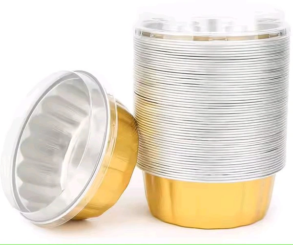 The Baking Curv Direct Baking Round Foil Container With Lid (Pack Of 5)