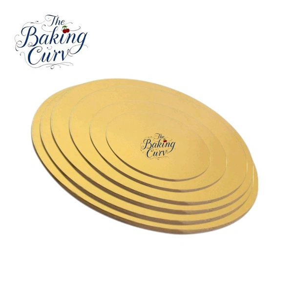 The Baking Curv Reusable Round MDF Cake Base – Ideal for Professional Cake Presentation (Pack Of 10)  - 10 Inch