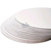 The Baking Curv Reusable Round MDF Cake Base – Ideal for Professional Cake Presentation (Pack Of 10)  - 8 Inch, White