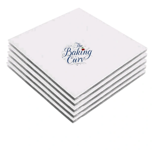 The Baking Curv Reusable Square MDF Cake Base 12x12 – Ideal for Professional Cake Presentation (Pack Of 5)  - 12 Inch, White