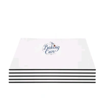 The Baking Curv Reusable Square MDF Cake Base 12x12 – Ideal for Professional Cake Presentation (Pack Of 5)  - 12 Inch, White