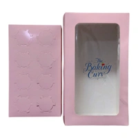 The Baking Curv 8 Cavity Cup Cake Box - Pack Of 5, Fuchsia Pink