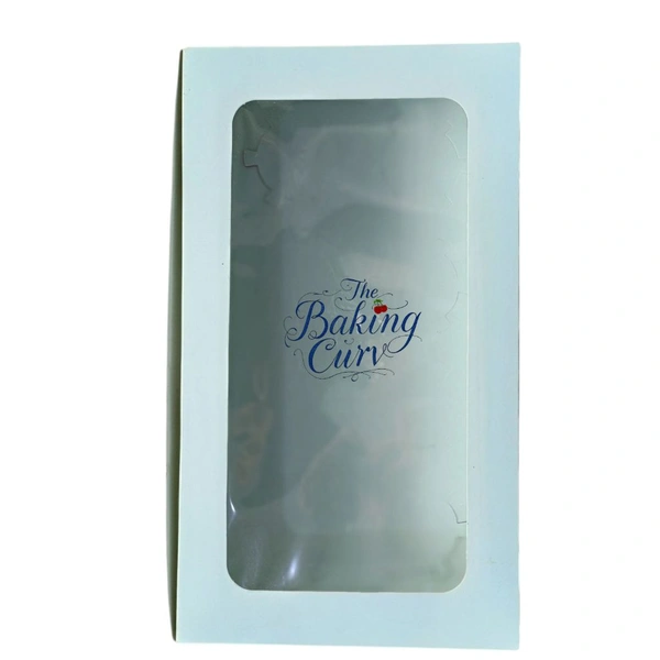 The Baking Curv 8 Cavity Cup Cake Box - Cyan Aqua, Pack Of 25