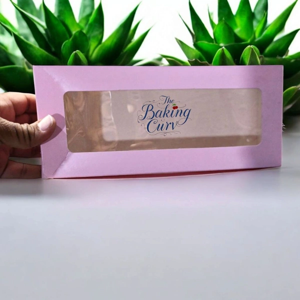 The Baking Curv 3 Cavity Cup Cake Box - Pink, Pack Of 10