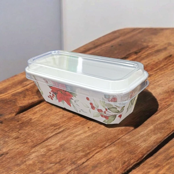 The Baking Curv Paper Loaf Pans (Pack of 10) With Lid