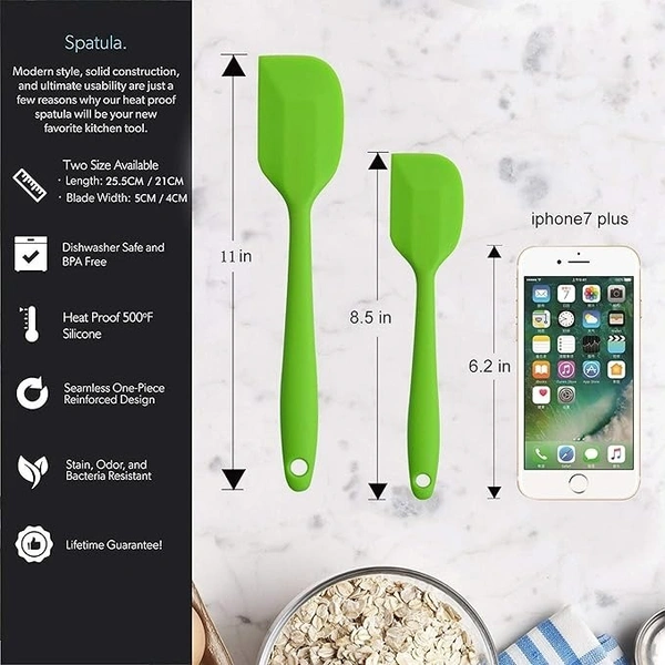 Silicone Spatulas, 10 inch Large Heat Resistant Non-Stick Flexible Rubber Scrapers Bakeware
