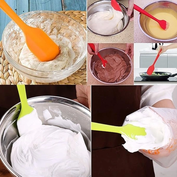 Silicone Spatulas, 10 inch Large Heat Resistant Non-Stick Flexible Rubber Scrapers Bakeware