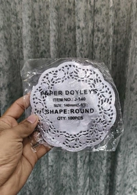 Paper Doilies | Round Placemats | Decorative Accessories | Disposable Paper Mats Silver Round (Pack of 100) - 5.5 Inch