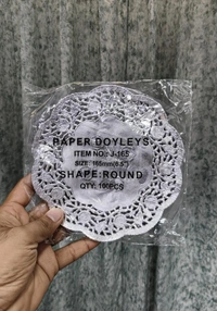 Paper Doilies | Round Placemats | Decorative Accessories | Disposable Paper Mats Silver Round (Pack of 100) - 5.5 Inch