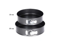 The Baking Curv Round Springform Cake Mould Set – 2pcs Non-Stick Removable Base Tins for Cheesecake & Baking
